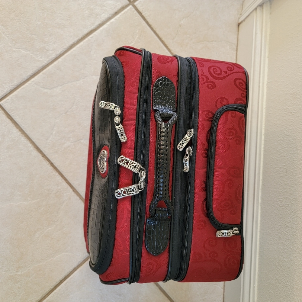 Brighton Red and Black Laptop Bag with Heart Accent - Picture 5 of 12